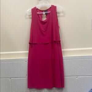 CLARA Sun Woo women’s Medium Pink sleeveless Midi Dress